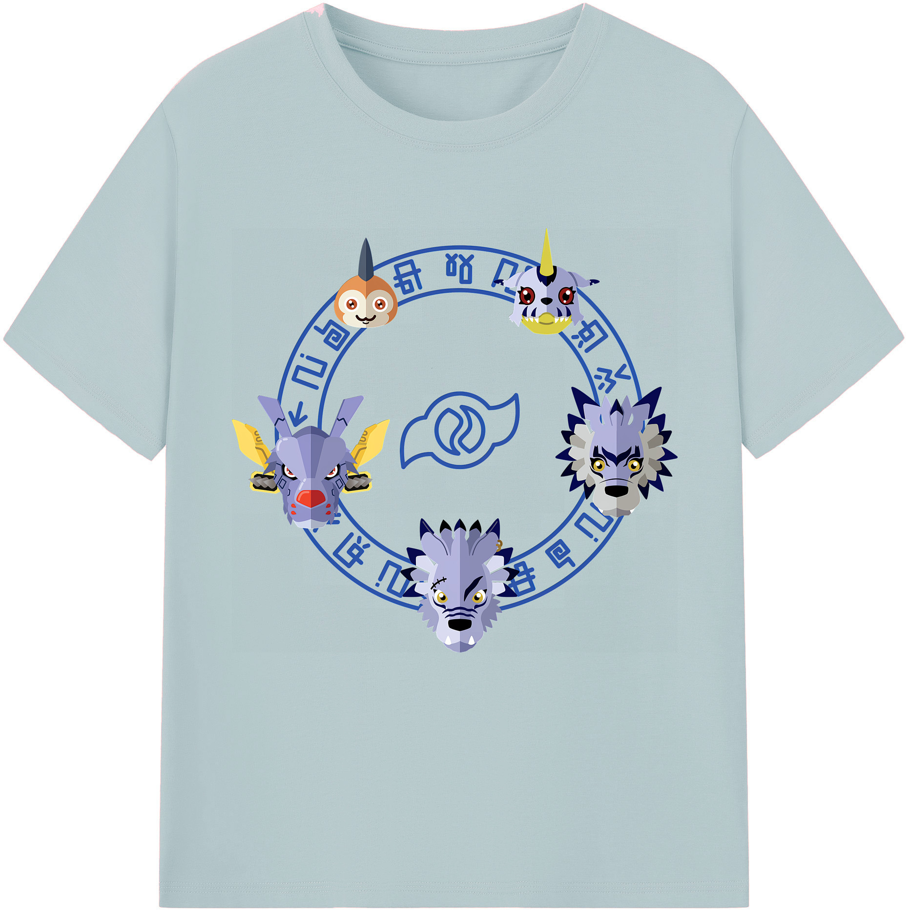 （画像用） Digimon デジタルモンスター/デジモン 綿100％半袖Tシャツ（フロントプリント）